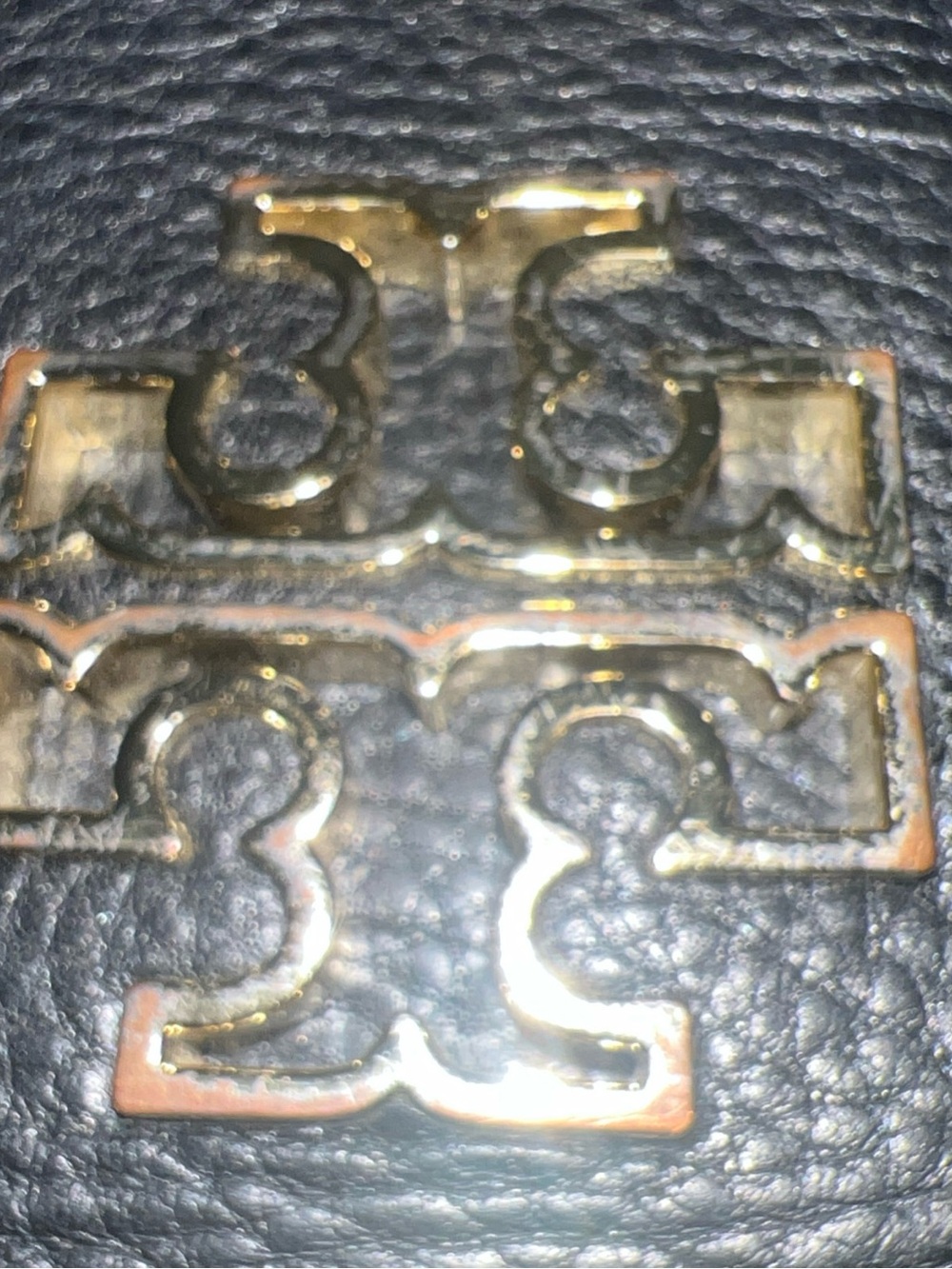 Tory Burch Black Pebbled Leather Crossbody with Gold Logo Accent - Picture 12 of 12